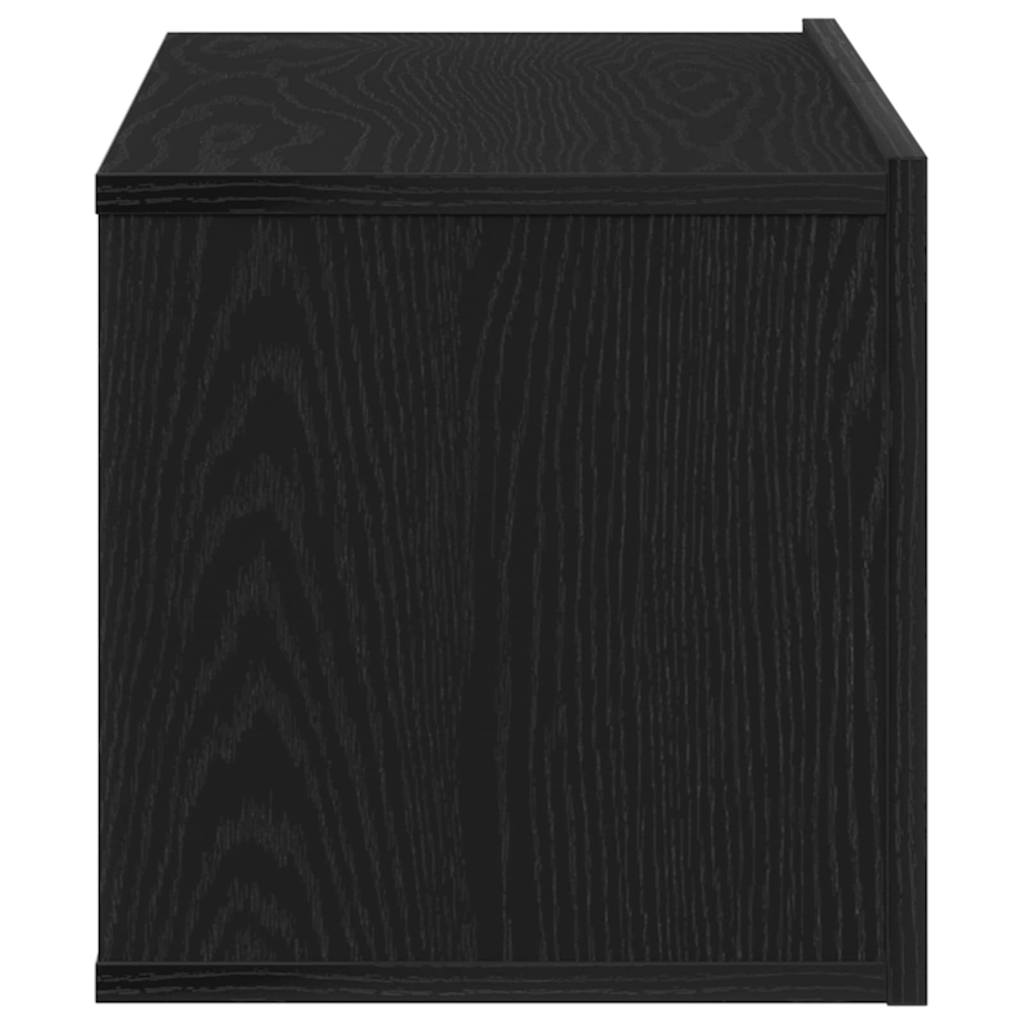 TV ormar Zidne Crni hrast 80 x 30 x 30 cm Konstruirano drvo
