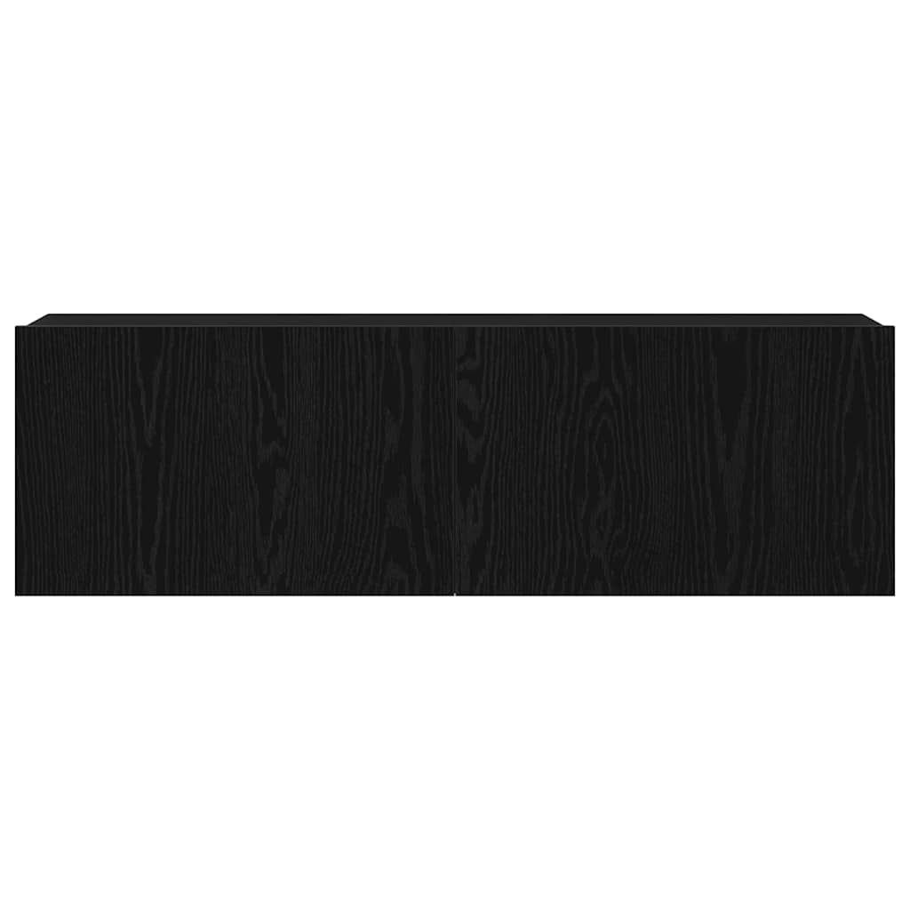 TV ormar Zidne Crni hrast 100 x 30 x 30 cm Konstruirano drvo