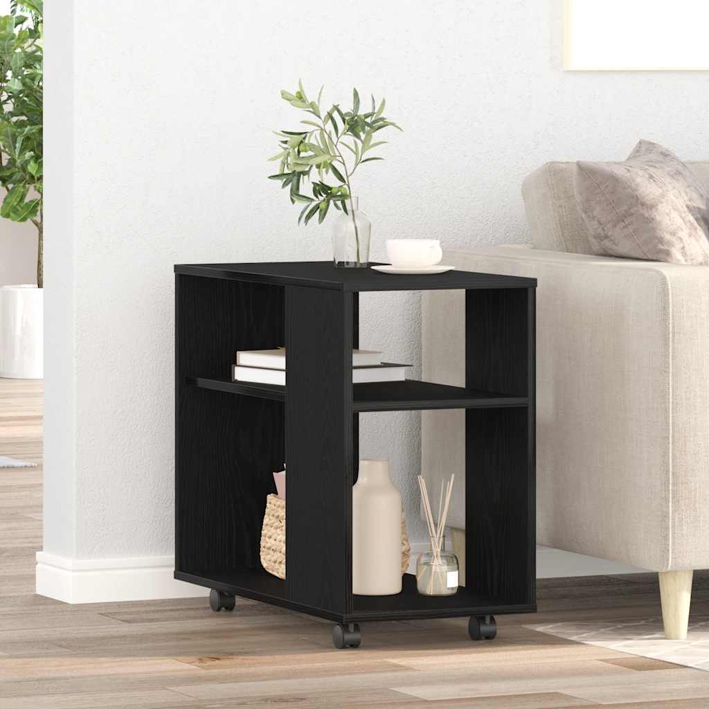 Pomoćni stolić crni hrast 70x35x60 cm inženjerski drvo
