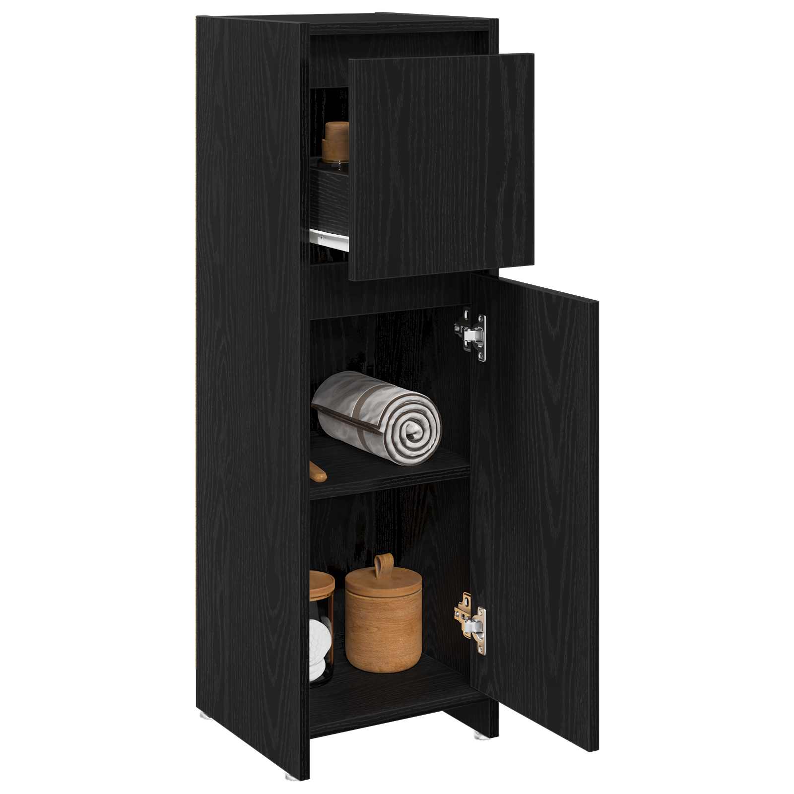 Kupaonski ormar Crni hrast 30 x 30 x 95 cm Konstruirano drvo
