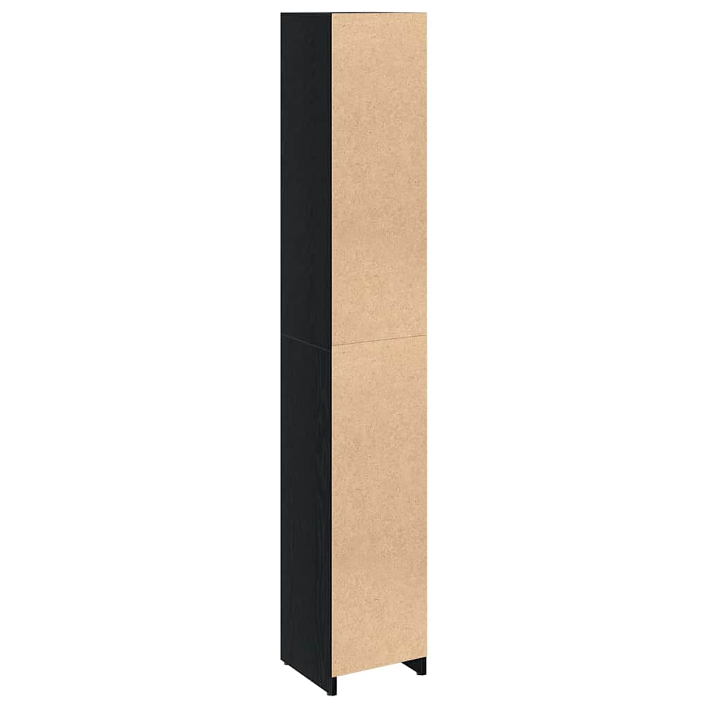 Kupaonski ormar Crni hrast 30 x 30 x 183,5 cm Konstruirano drvo