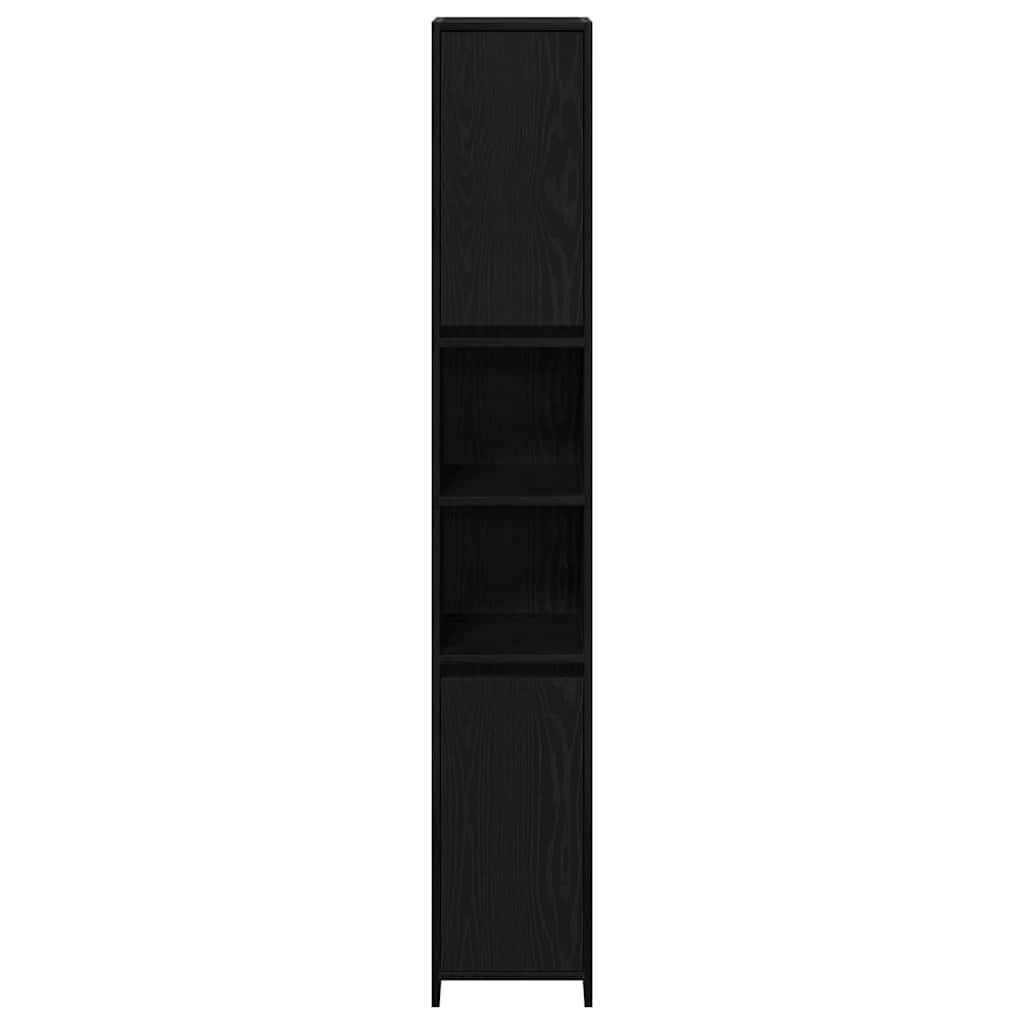 Kupaonski ormar Crni hrast 30 x 30 x 183,5 cm Konstruirano drvo