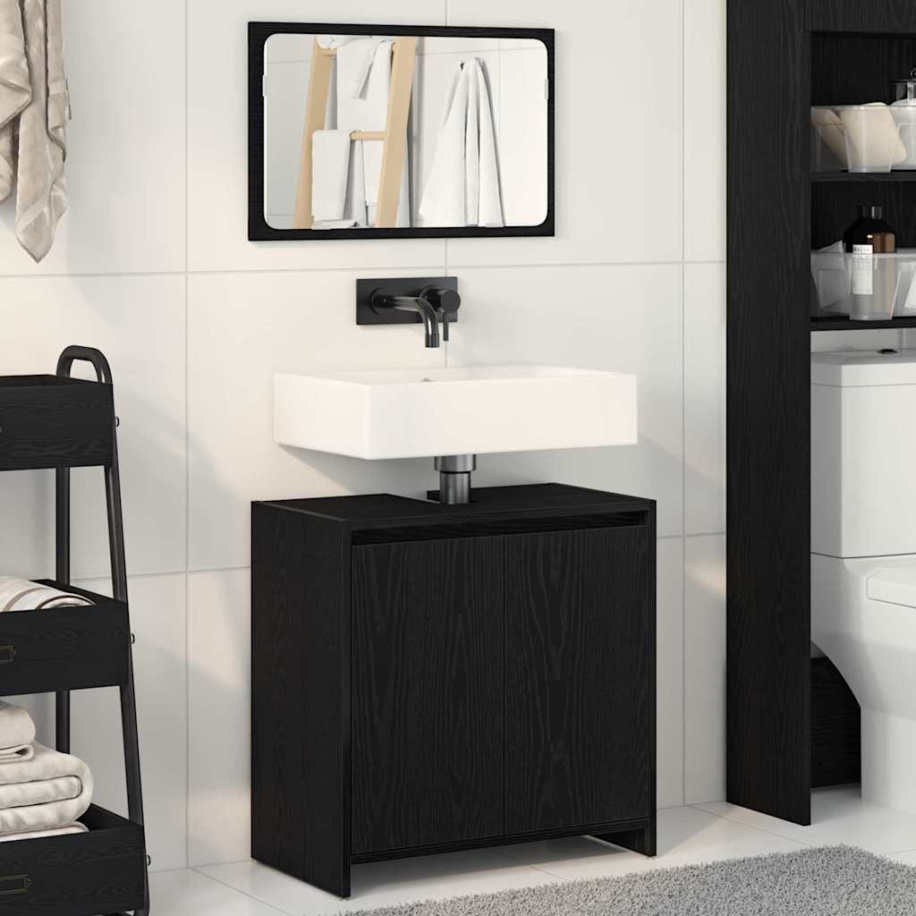 Kupaonski ormar Crni hrast 60 x 33 x 60 cm Konstruirano drvo