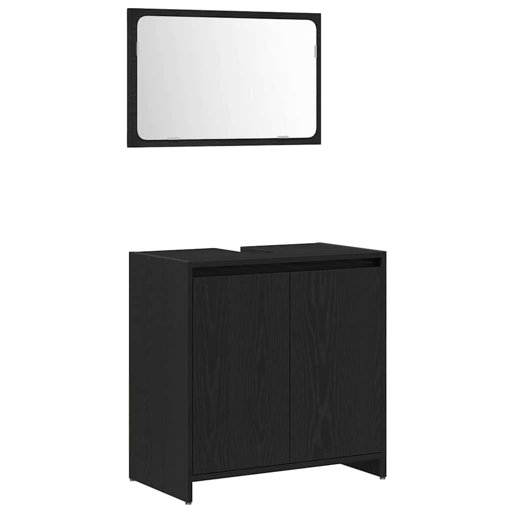 Kupaonski ormar Crni hrast 60 x 33 x 60 cm Konstruirano drvo