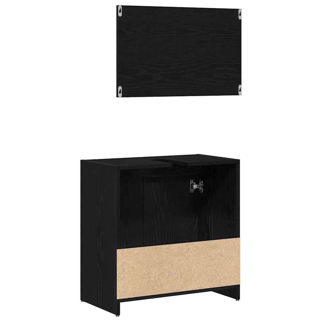 Kupaonski ormar Crni hrast 60 x 33 x 60 cm Konstruirano drvo