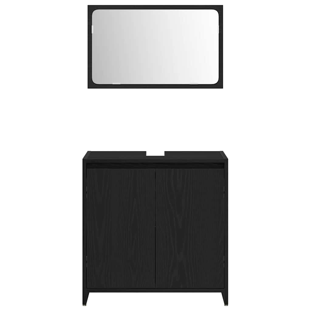 Kupaonski ormar Crni hrast 60 x 33 x 60 cm Konstruirano drvo