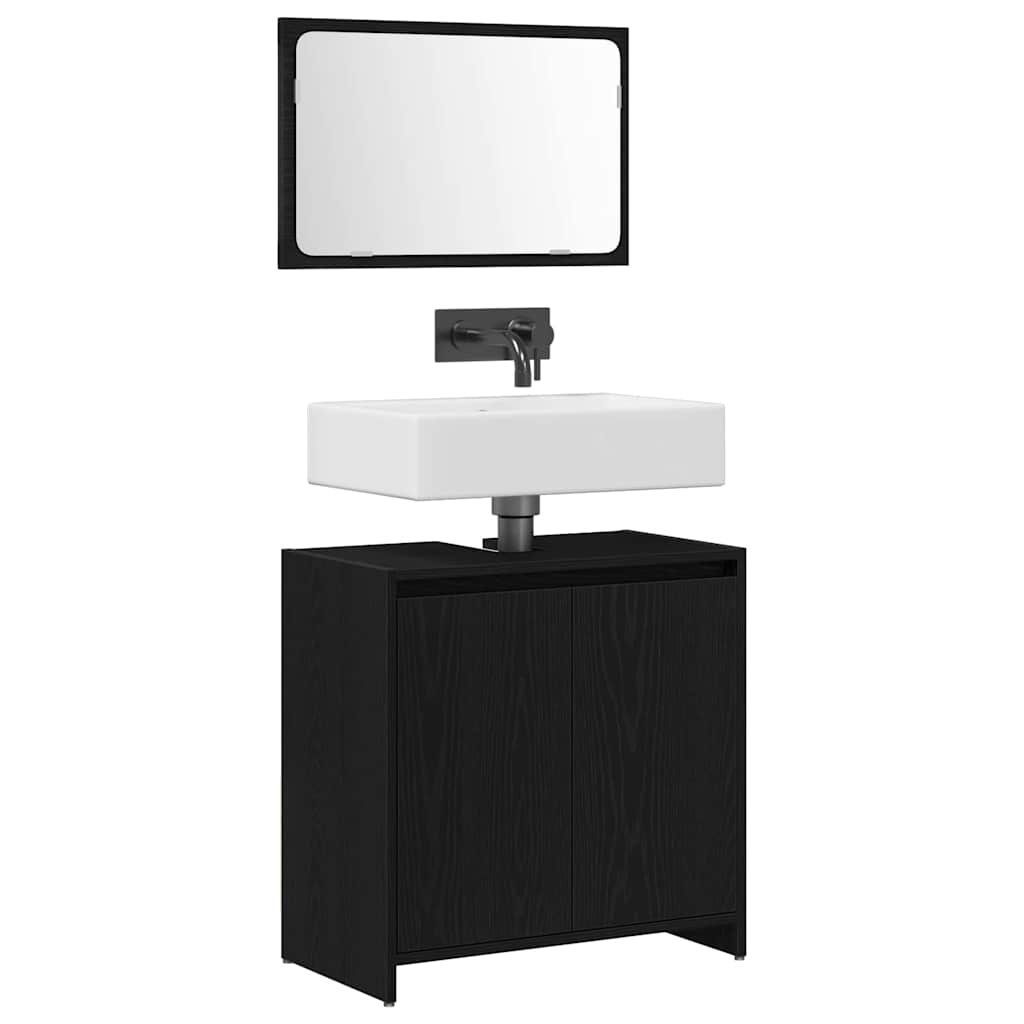 Kupaonski ormar Crni hrast 60 x 33 x 60 cm Konstruirano drvo