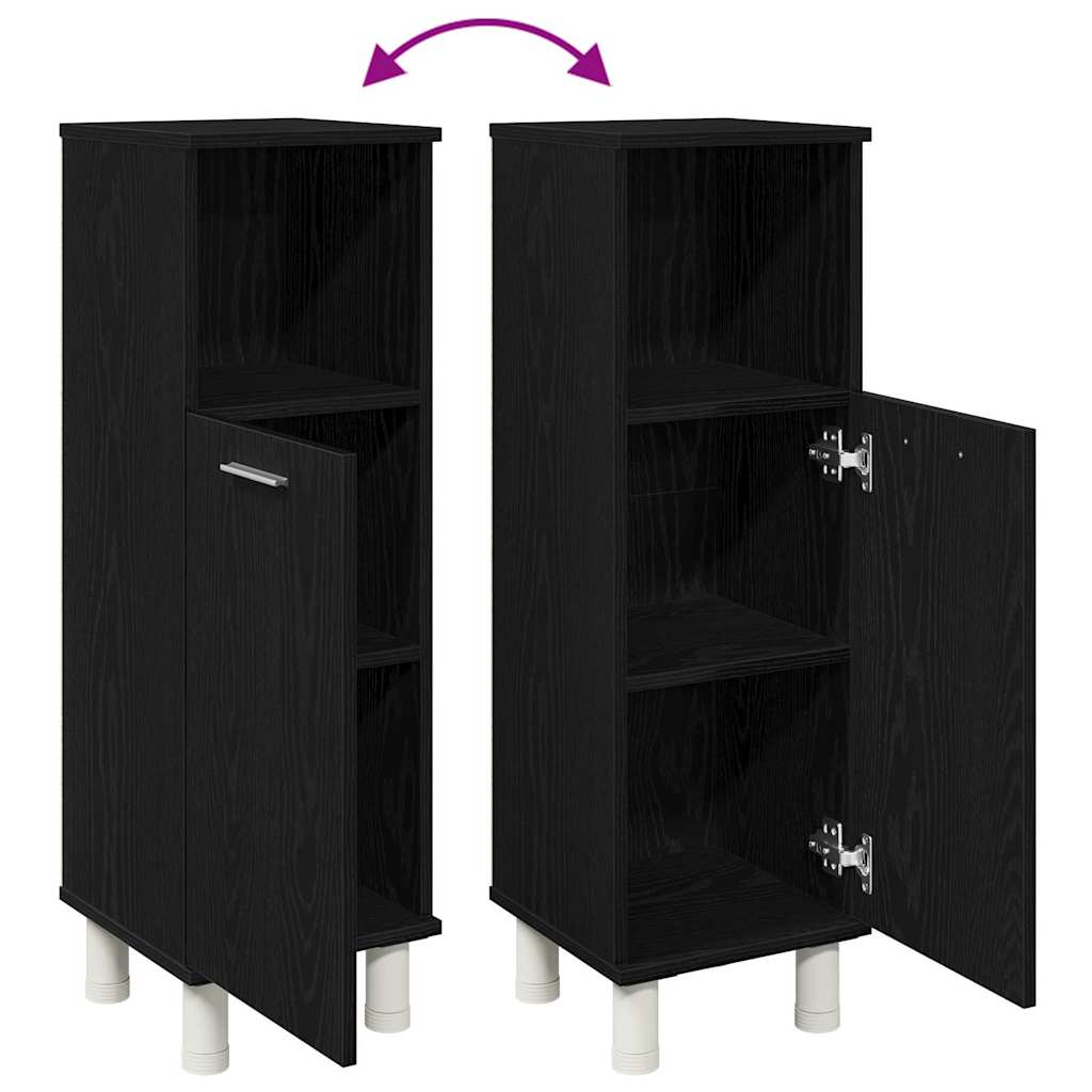 Kupaonski ormar Crni hrast 30 x 30 x 95 cm Konstruirano drvo