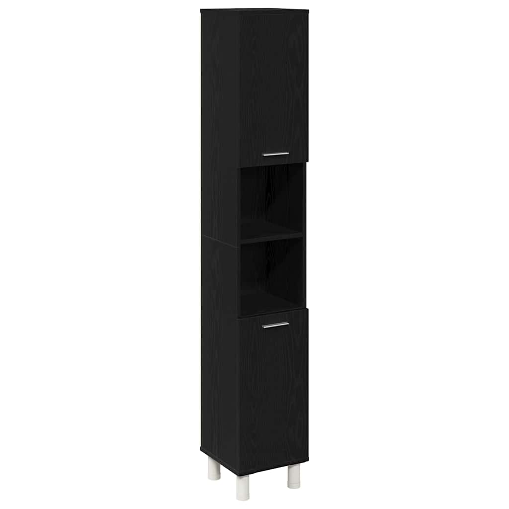 Kupaonski ormar Crni hrast 30 x 30 x 179 cm Konstruirano drvo