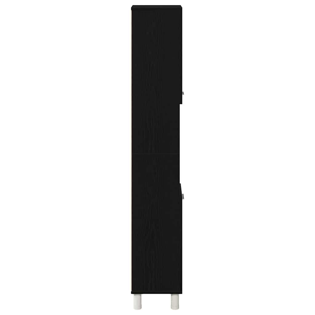 Kupaonski ormar Crni hrast 30 x 30 x 179 cm Konstruirano drvo