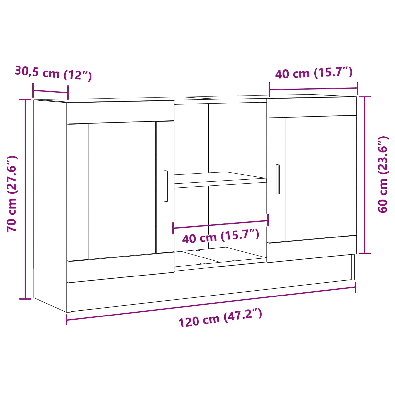 Kreveta Crni hrast 120 x 30,5 x 70 cm Konstruirano drvo