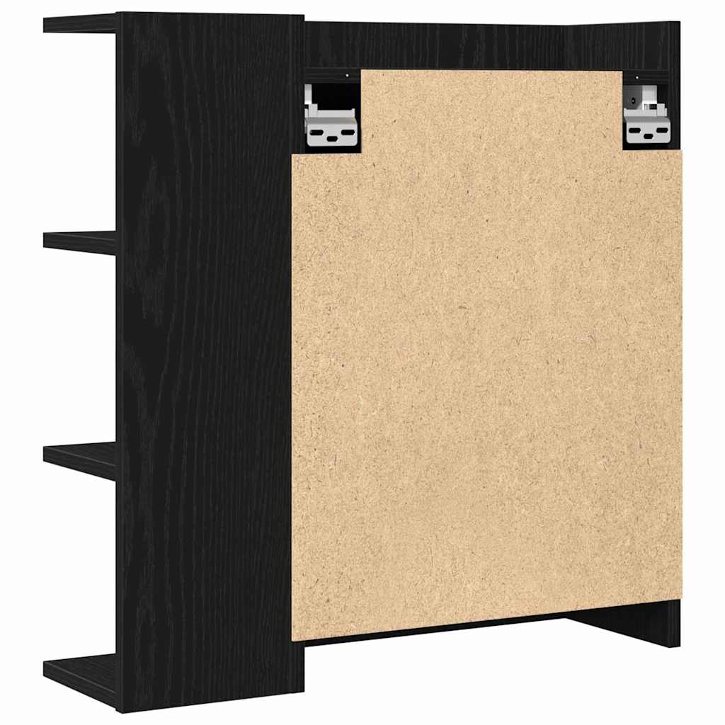 Kupaonski ormar s ogledalom Crni hrast 62,5 x 20,5 x 64 cm