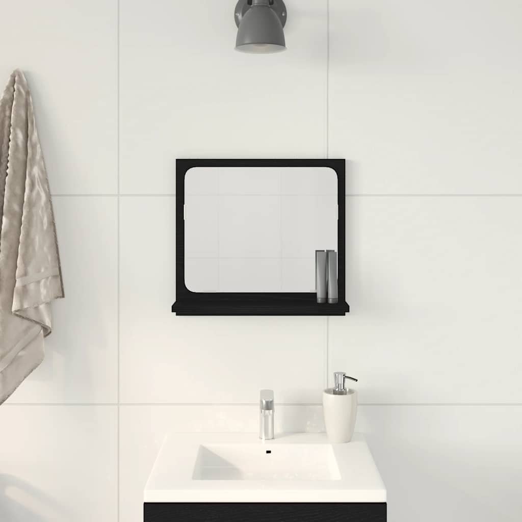 Kupaonsko ogledalo crni hrast 40x10,5x37 cm Inženirsko drvo