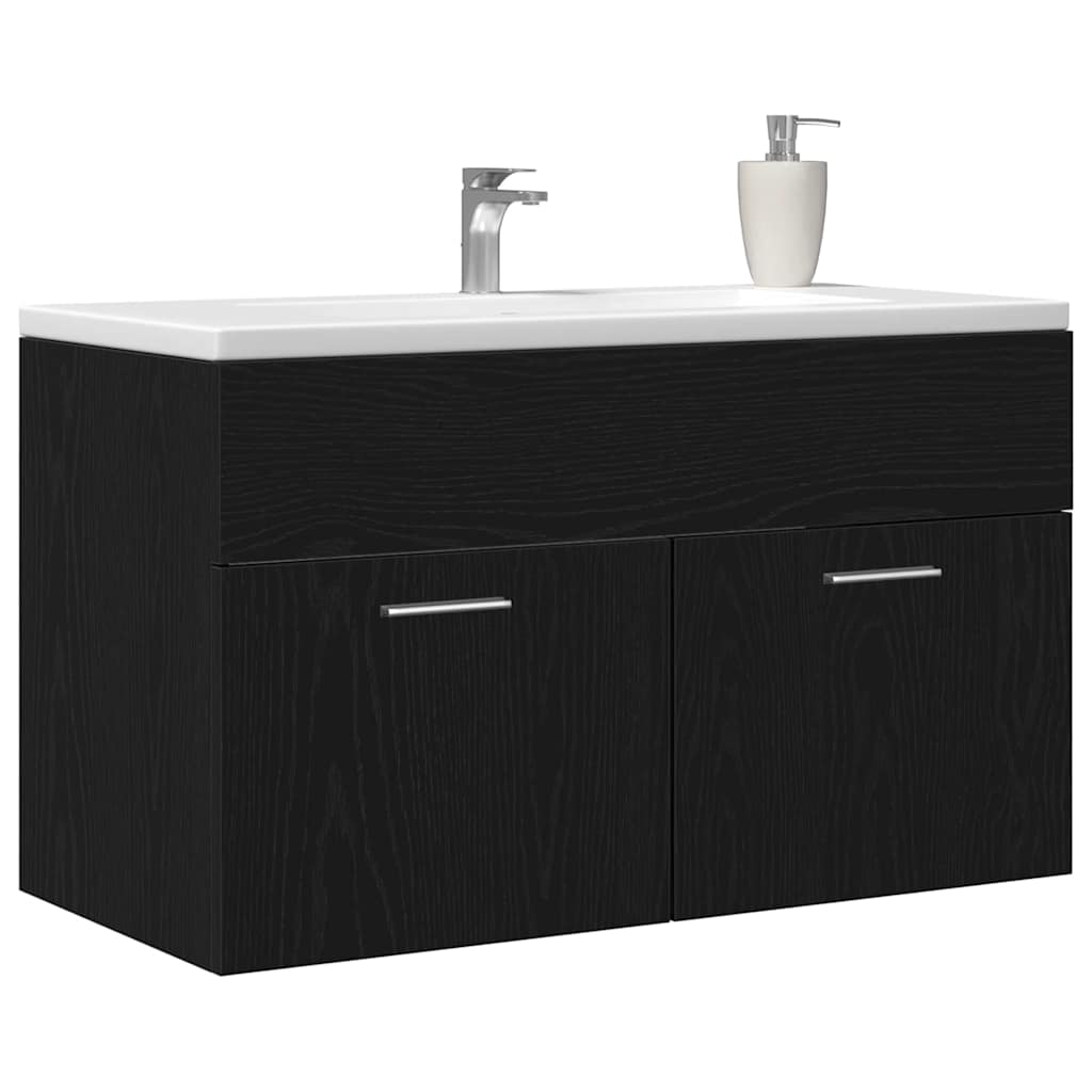 Ormarić za umivaonik Zidne Crni hrast 38,5 x 100 x 46 cm