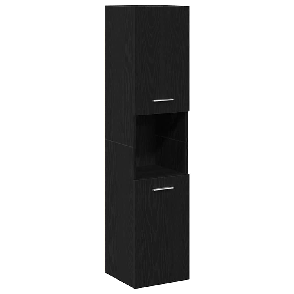 Kupaonski ormar Crni hrast 30 x 30 x 130 cm Konstruirano drvo