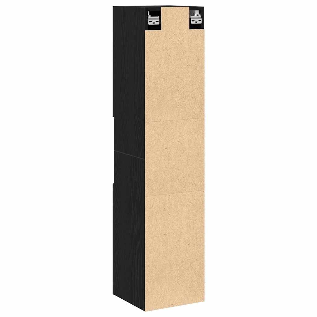Kupaonski ormar Crni hrast 30 x 30 x 130 cm Konstruirano drvo