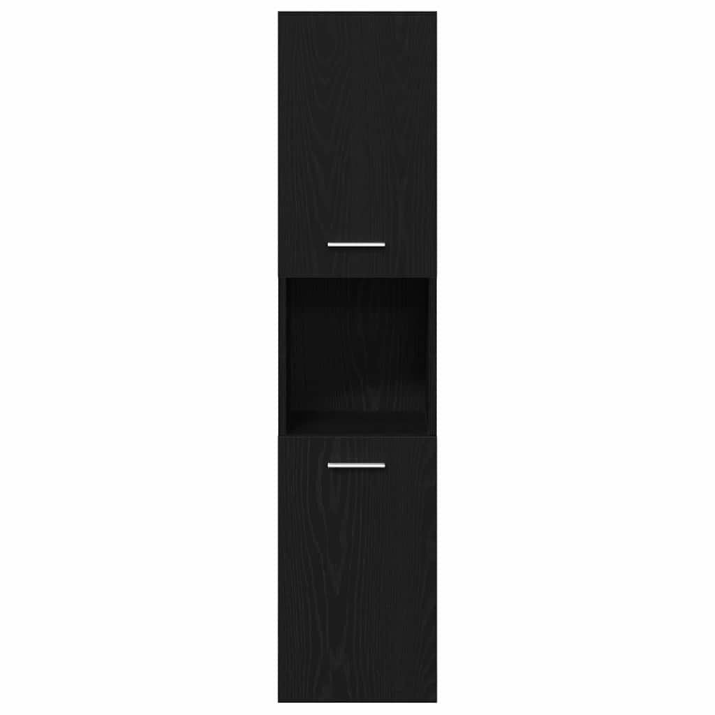 Kupaonski ormar Crni hrast 30 x 30 x 130 cm Konstruirano drvo