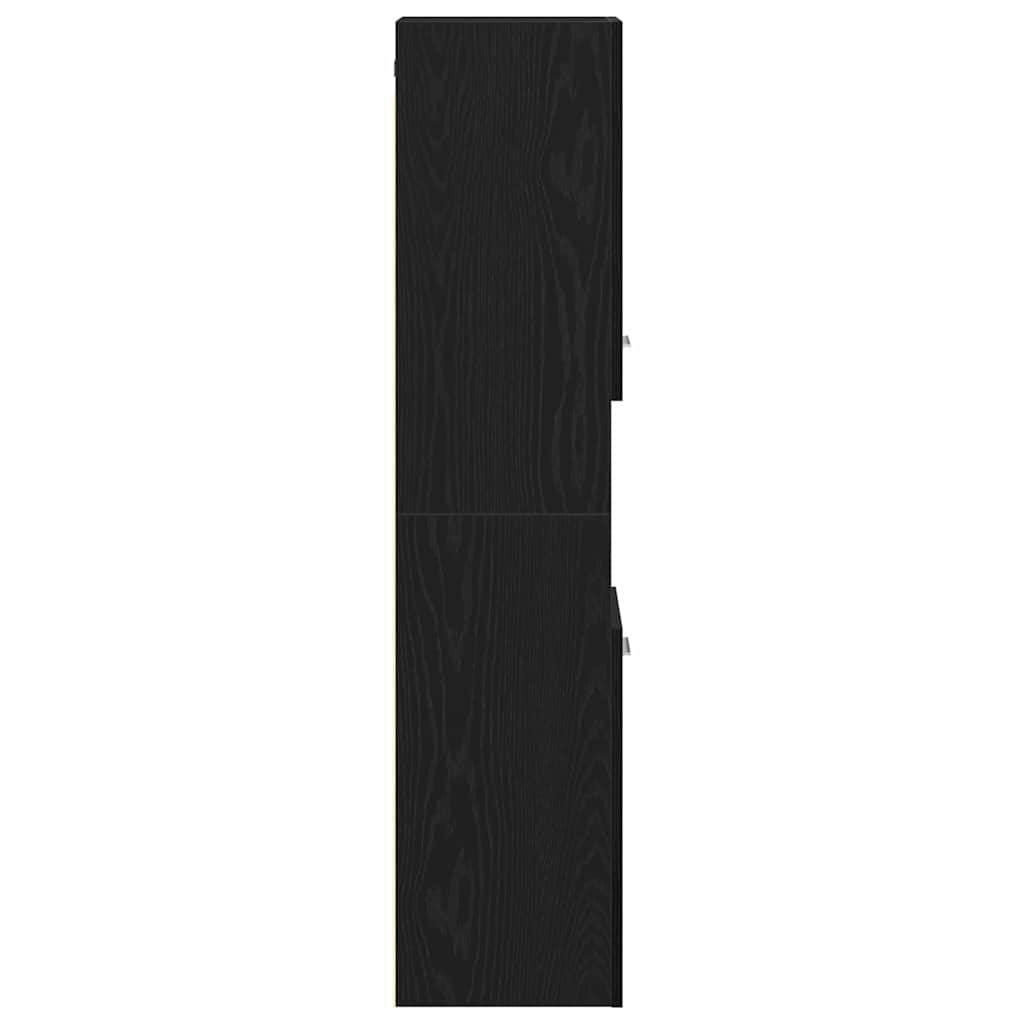 Kupaonski ormar Crni hrast 30 x 30 x 130 cm Konstruirano drvo