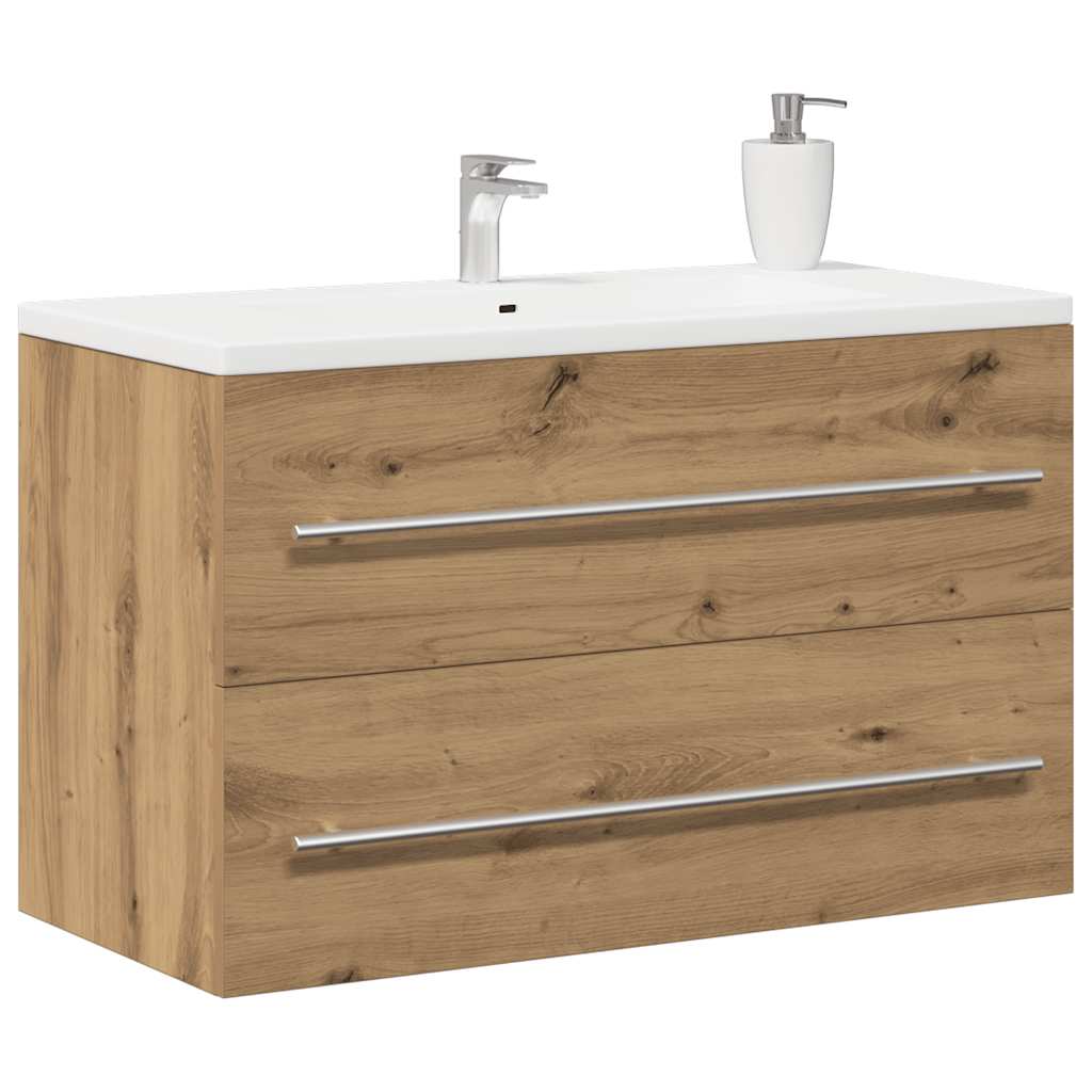 Ormarić za umivaonik u kupaonici Artisan hrast 80x38,5x48 cm Konstruirano drvo
