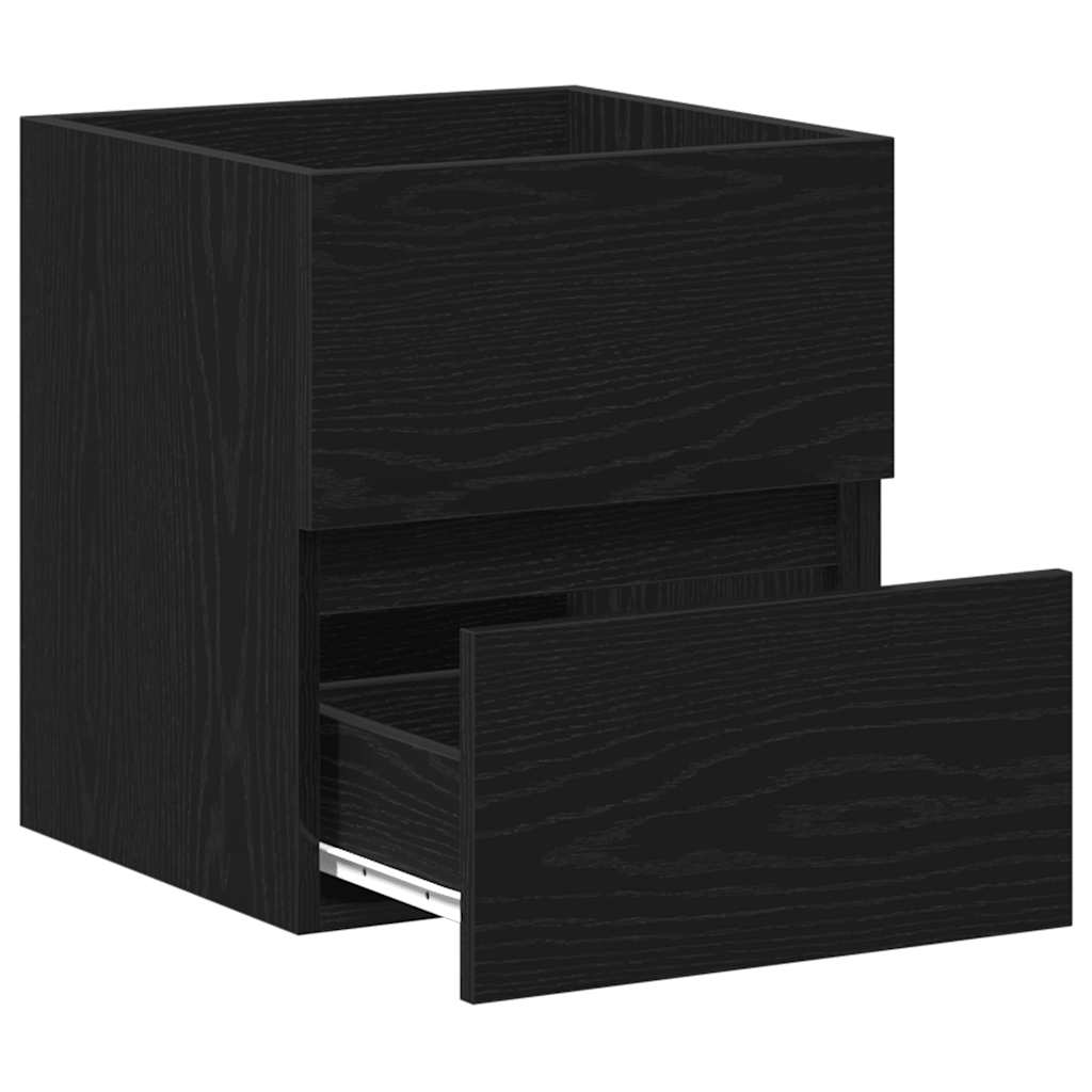Ormarić za umivaonik u kupaonici crni hrast 41x38,5x45 cm inženjerski drvo