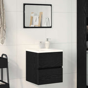 Ormarić za umivaonik u kupaonici crni hrast 41x38,5x45 cm inženjerski drvo