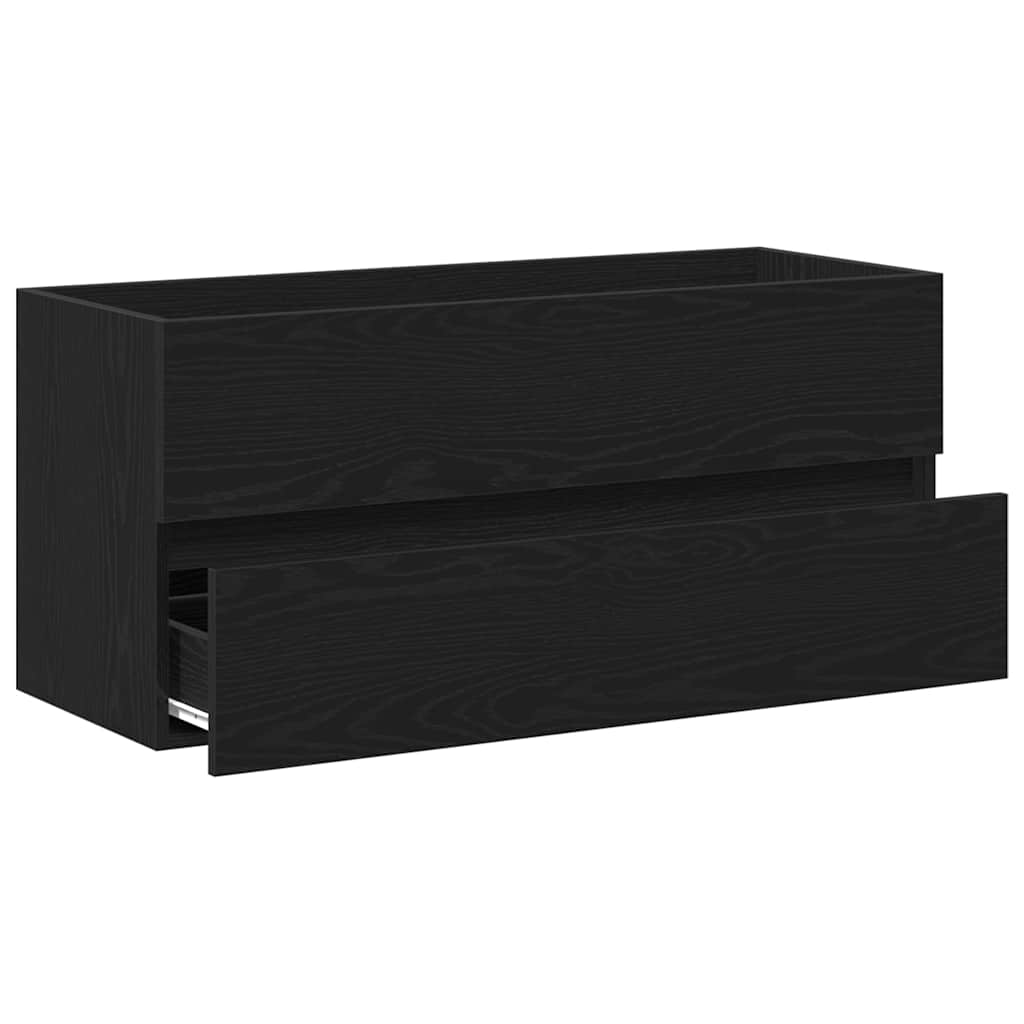 Ormarić za sudoper crni hrast 100x38,5x45 cm konstruirano drvo