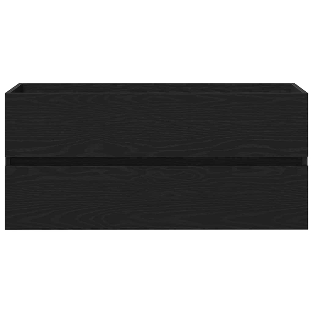 Ormarić za sudoper crni hrast 100x38,5x45 cm konstruirano drvo