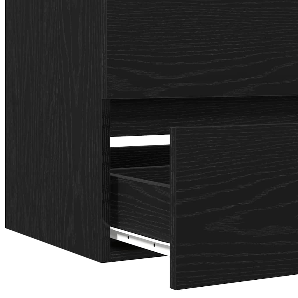 Ormarić za sudoper crni hrast 100x38,5x45 cm konstruirano drvo
