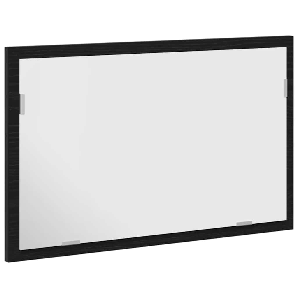 Kupaonsko ogledalo s LED svjetlima crni hrast 60x8,5x37 cm