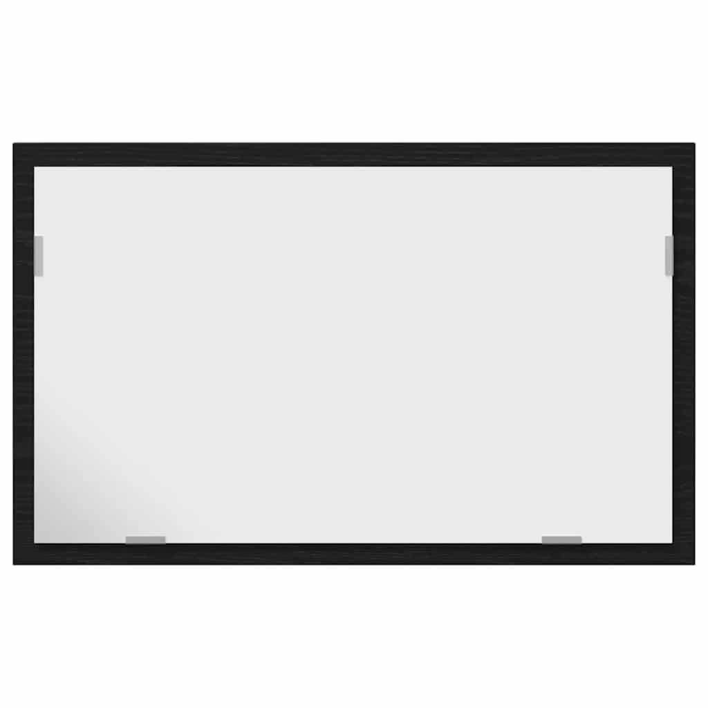 Kupaonsko ogledalo s LED svjetlima crni hrast 60x8,5x37 cm