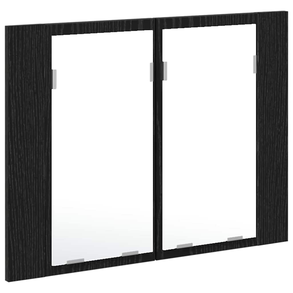 Kupaonski ormar s ogledalom Zidne Crni hrast 60 x 12 x 45 cm