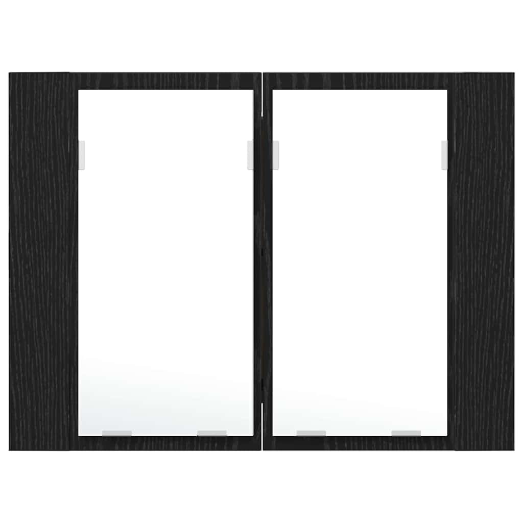 Kupaonski ormar s ogledalom Zidne Crni hrast 60 x 12 x 45 cm