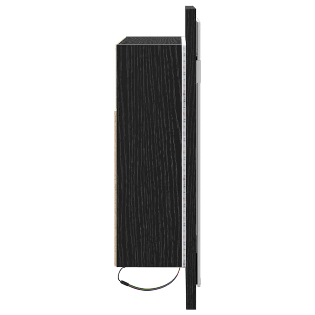 Kupaonski ormar s ogledalom Zidne Crni hrast 60 x 12 x 45 cm