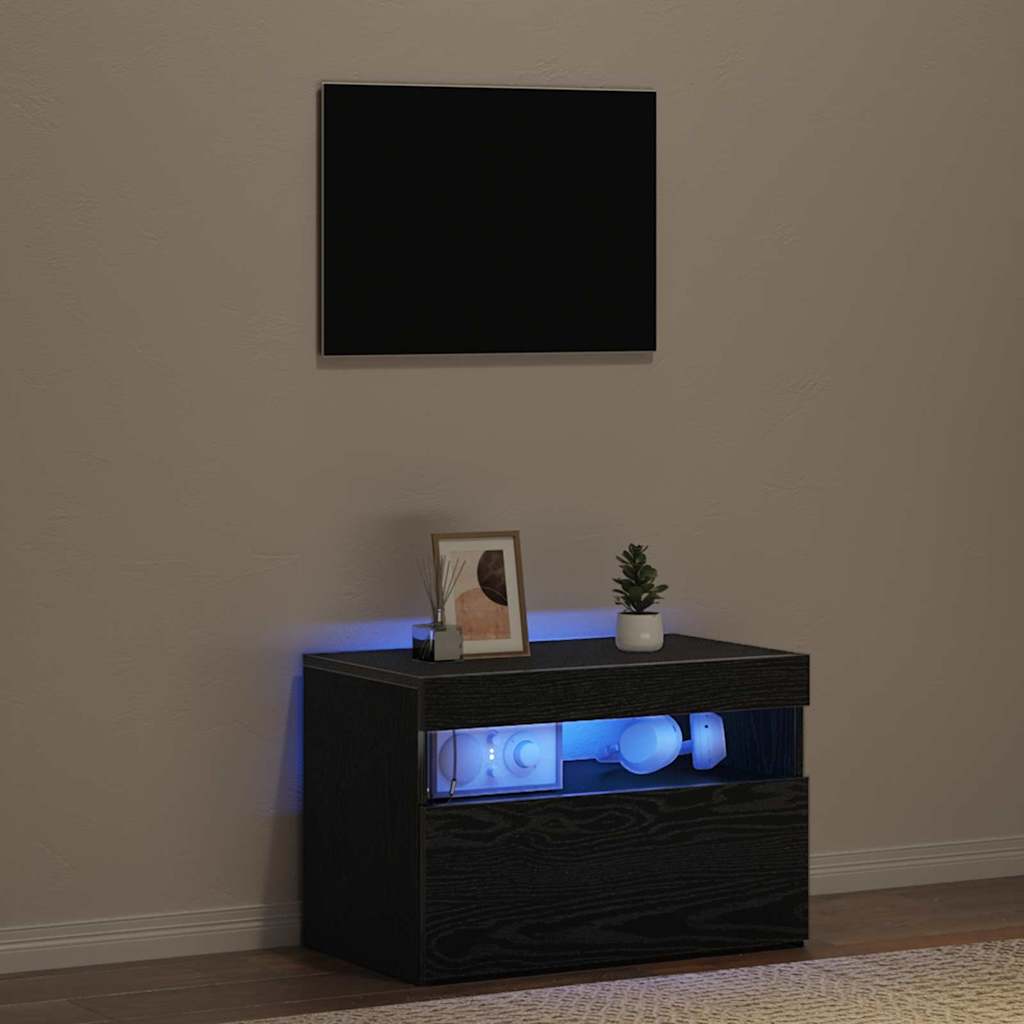 TV ormar Crni hrast 60 x 35 x 40 cm Konstruirano drvo