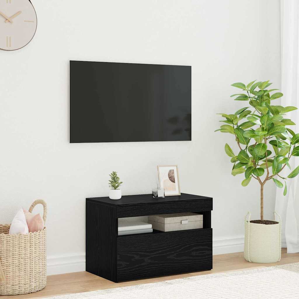 TV ormar Crni hrast 60 x 35 x 40 cm Konstruirano drvo