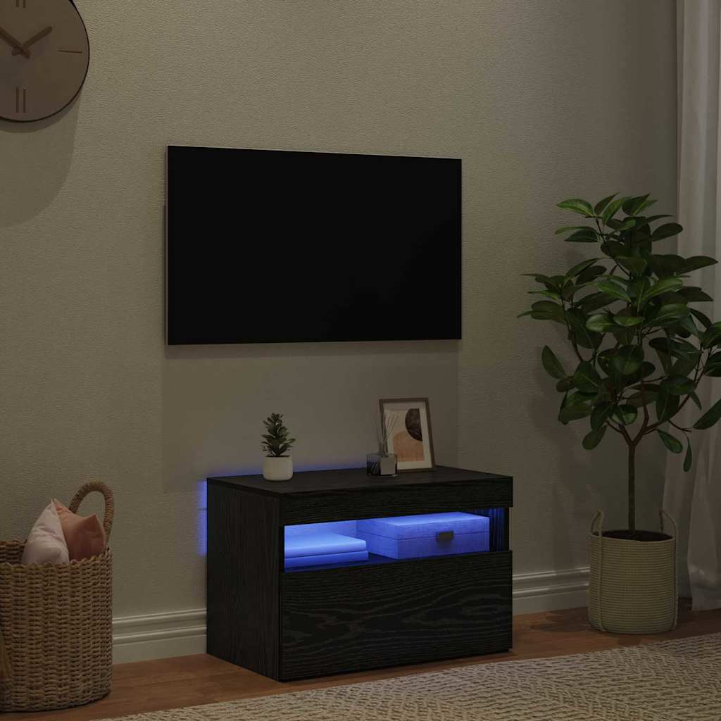 TV ormar Crni hrast 60 x 35 x 40 cm Konstruirano drvo