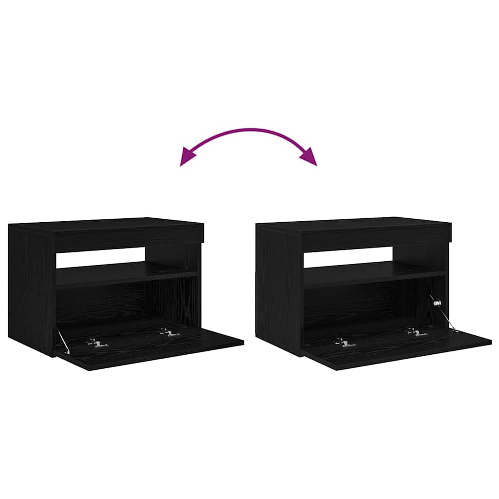 TV ormar Crni hrast 60 x 35 x 40 cm Konstruirano drvo