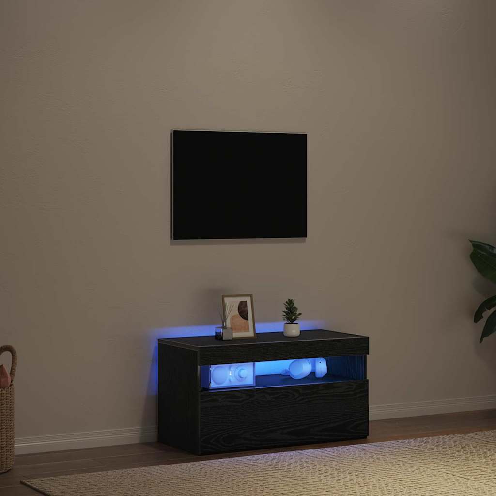 TV ormar Crni hrast 75 x 35 x 40 cm Konstruirano drvo