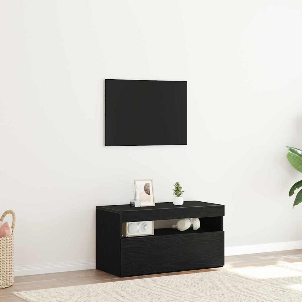 TV ormar Crni hrast 75 x 35 x 40 cm Konstruirano drvo