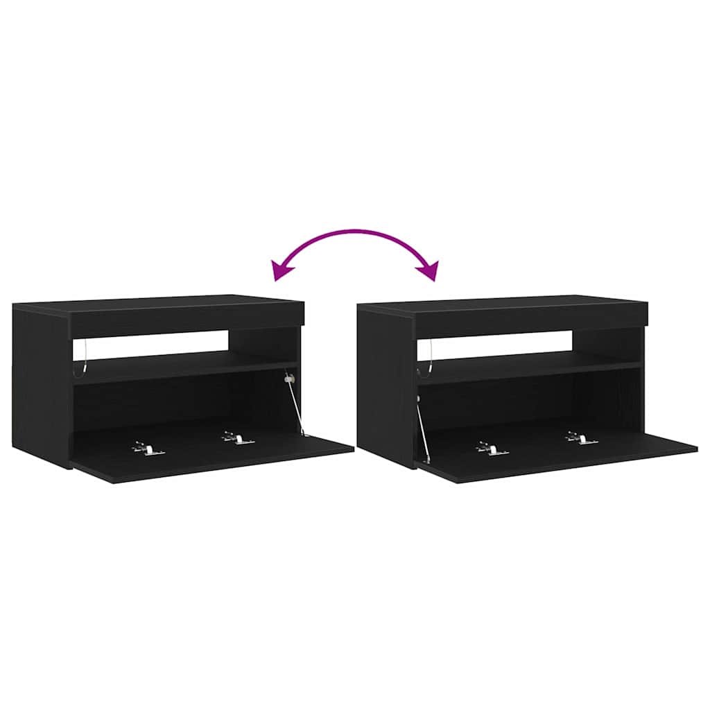 TV ormar Crni hrast 75 x 35 x 40 cm Konstruirano drvo