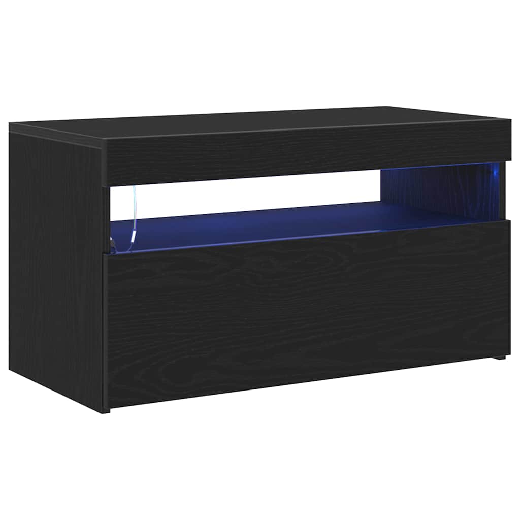 TV ormar 2 pcs Crni hrast 75 x 35 x 40 cm Konstruirano drvo