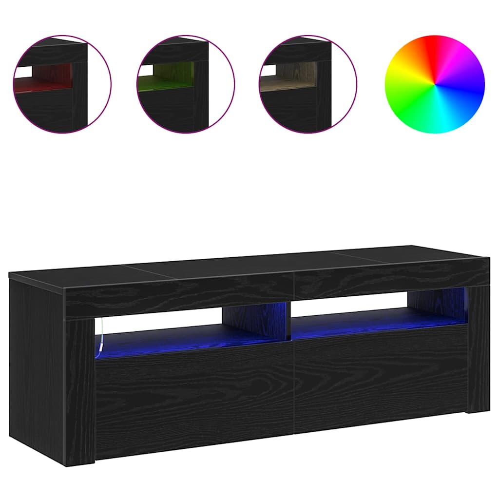 TV ormar Crni hrast 120 x 35 x 40 cm Konstruirano drvo