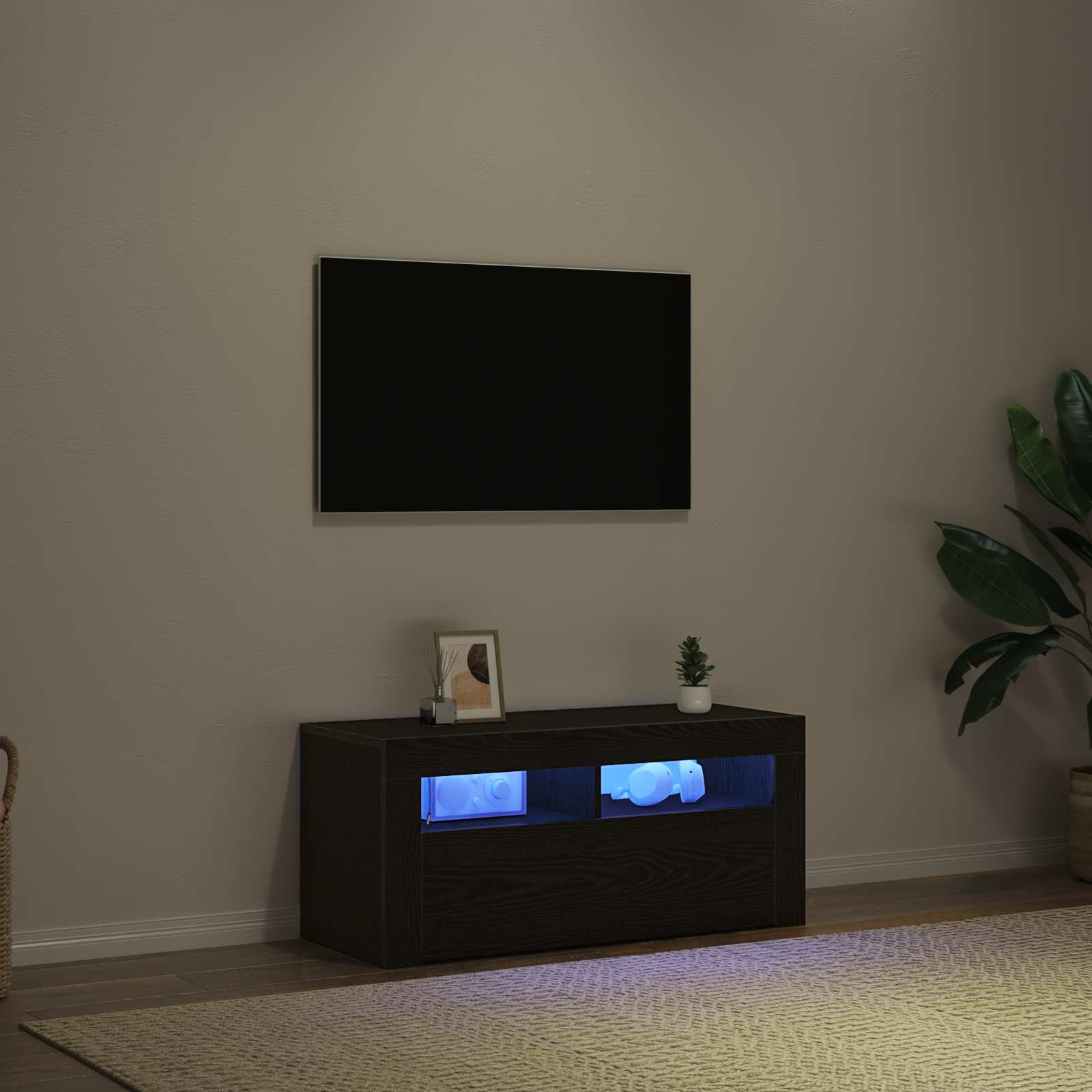 TV ormar Crni hrast 90 x 35 x 40 cm Konstruirano drvo