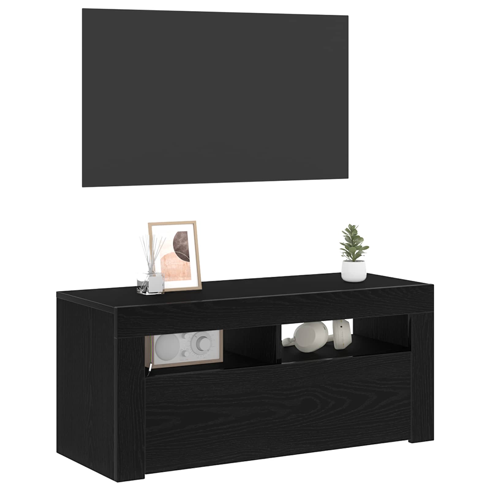 TV ormar Crni hrast 90 x 35 x 40 cm Konstruirano drvo