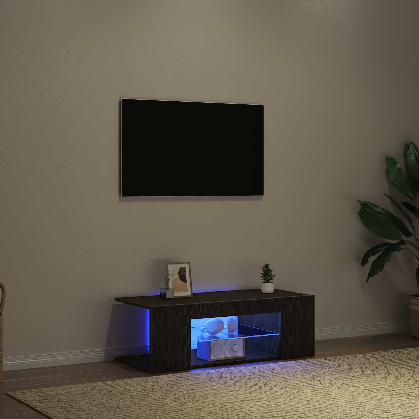 TV ormar Crni hrast 90 x 39 x 30 cm Konstruirano drvo