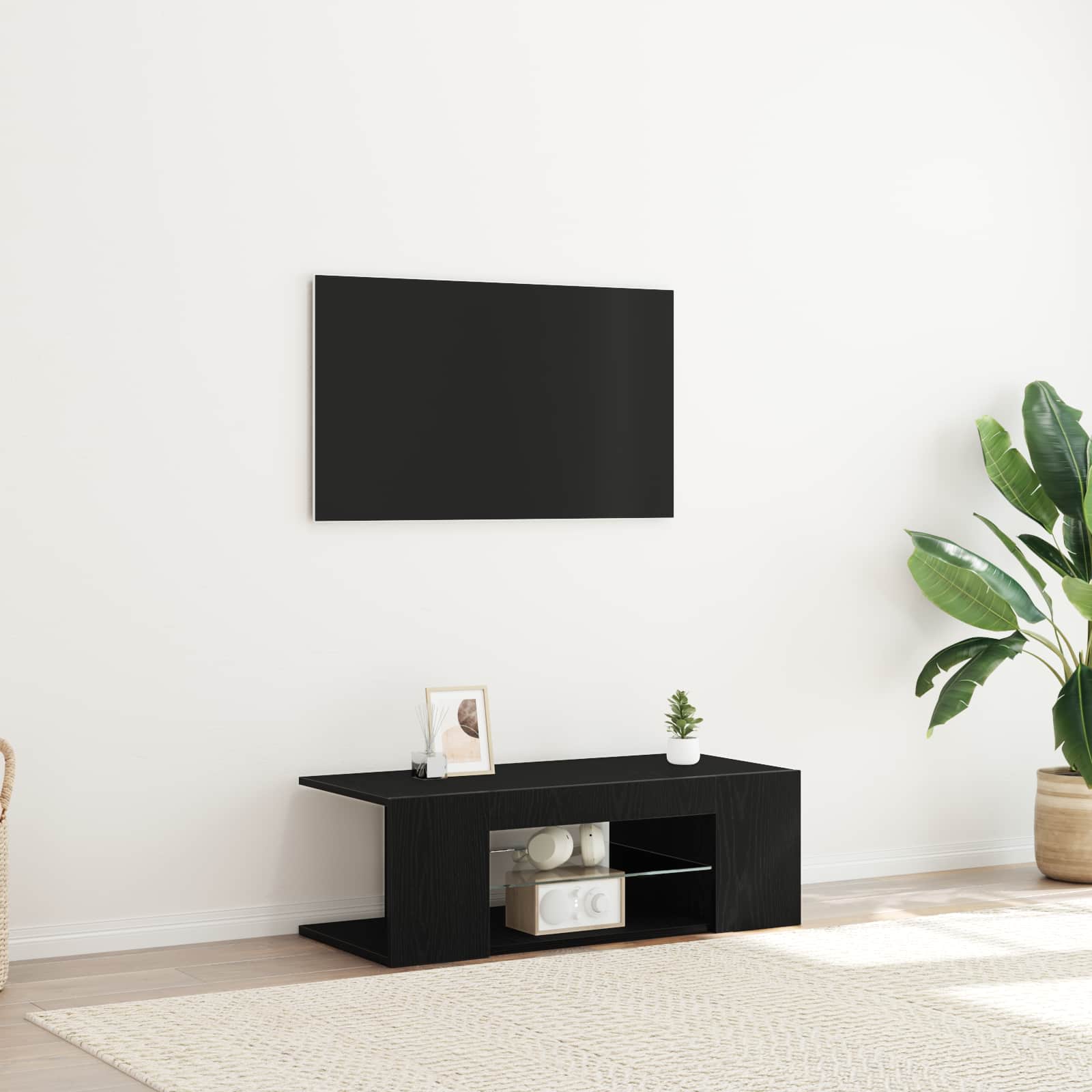 TV ormar Crni hrast 90 x 39 x 30 cm Konstruirano drvo