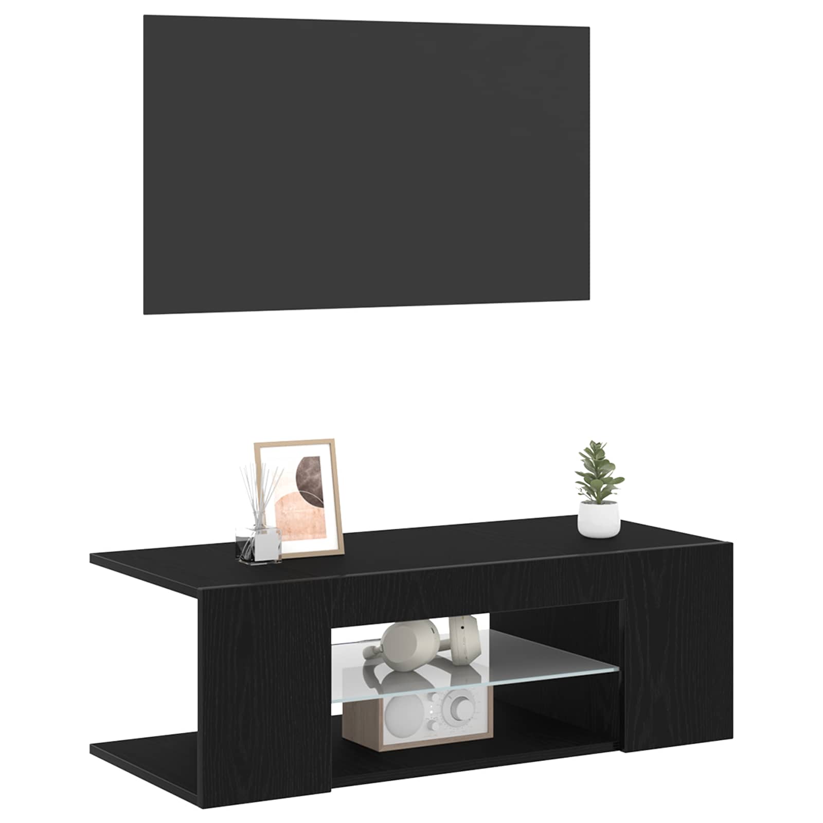 TV ormar Crni hrast 90 x 39 x 30 cm Konstruirano drvo