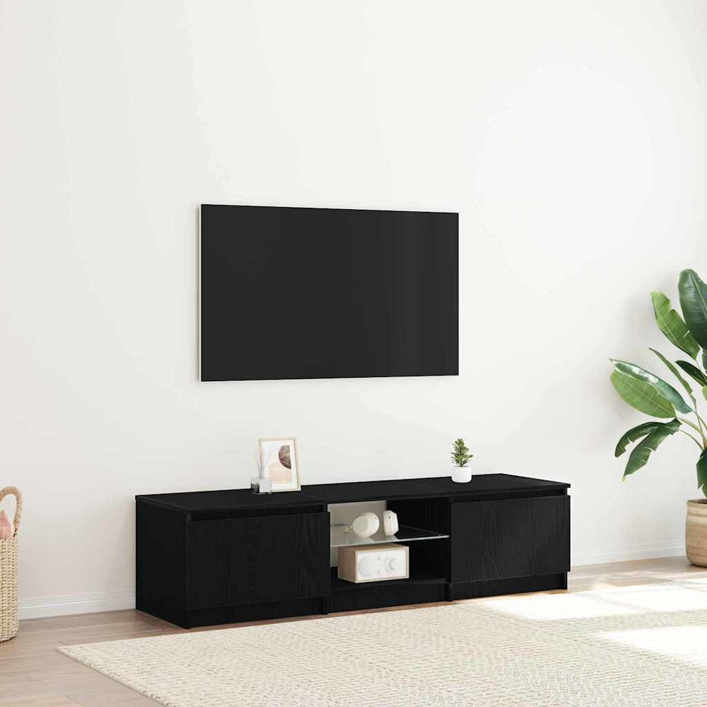 TV ormar Crni hrast 140 x 38,5 x 36 cm Konstruirano drvo