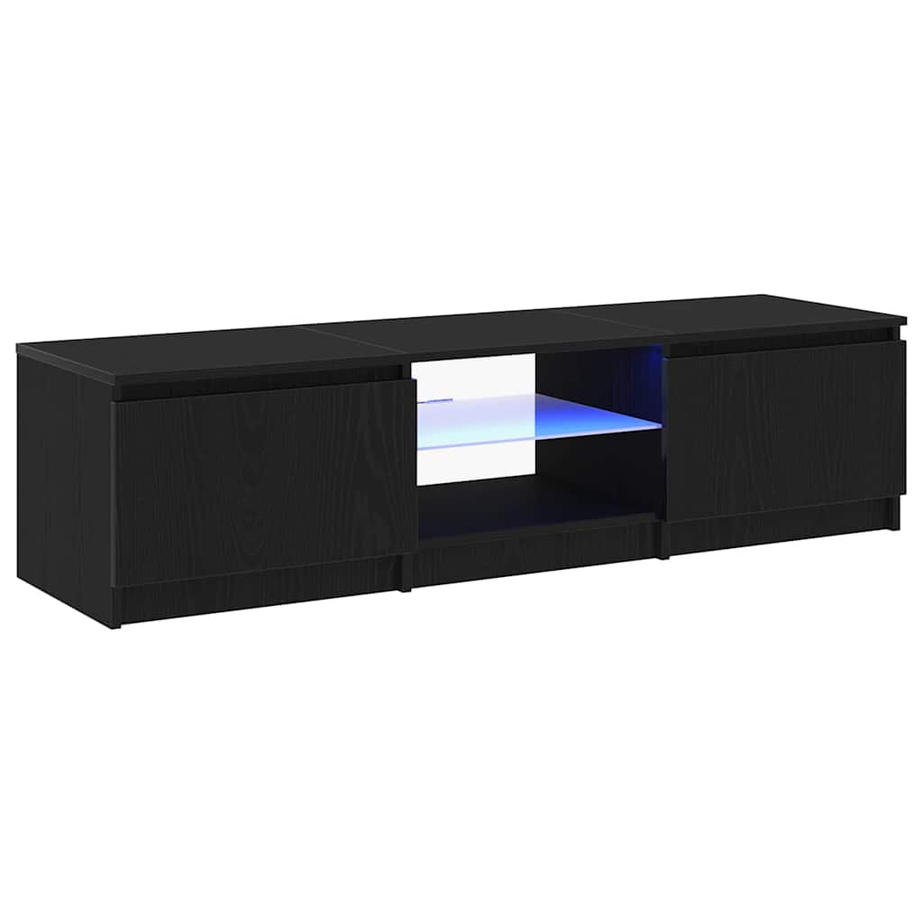 TV ormar Crni hrast 140 x 38,5 x 36 cm Konstruirano drvo