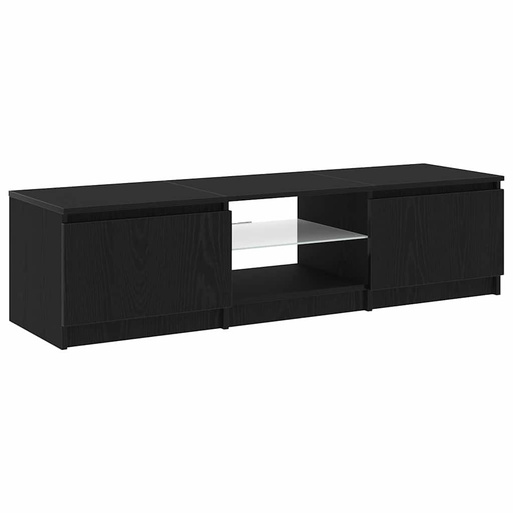 TV ormar Crni hrast 140 x 38,5 x 36 cm Konstruirano drvo